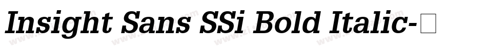 Insight Sans SSi Bold Italic字体转换
